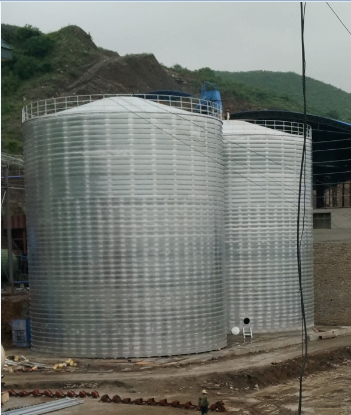 佛罗镇粮食钢板仓的安装全过程不用热焊接